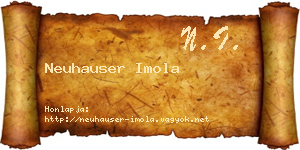 Neuhauser Imola névjegykártya